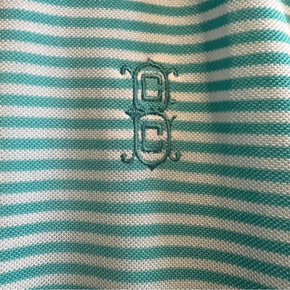 Peter Millar Light Blue Striped Polo Shirt - Picture 6 of 9